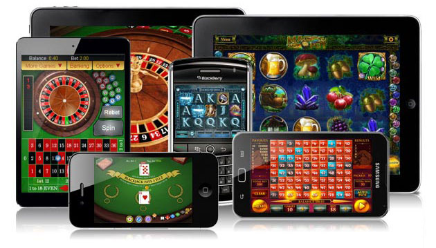 illustration jeux de casino mobile tablette